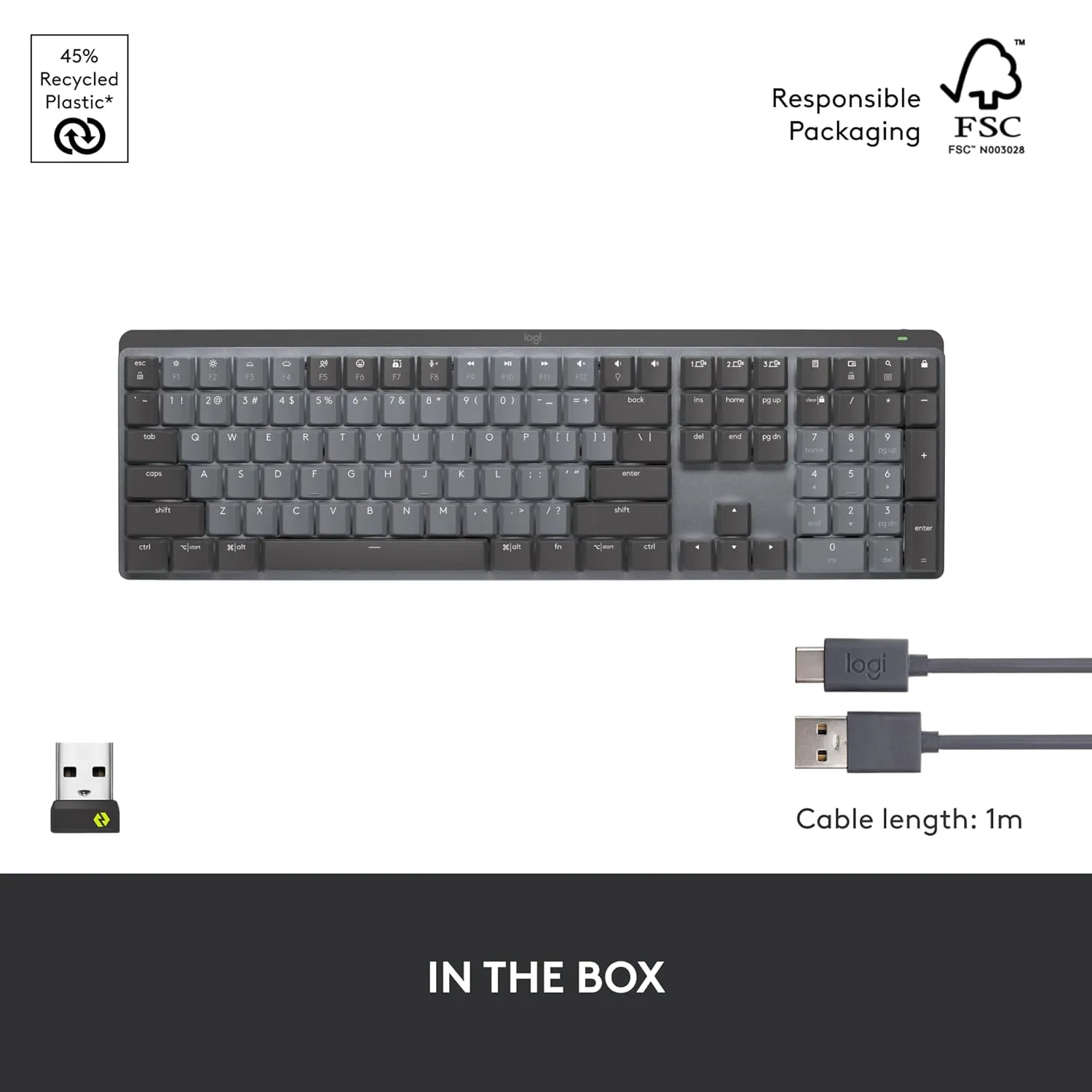 Logitech Wireless Keyboard MX Mechanical (Open Box) view 4
